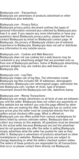 bladeyuyla privacy