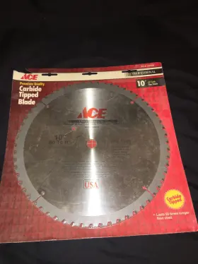 28909 Ace Carbide-tipped 10 Inch 60 T Saw Blade Fine Finish Made In Usa