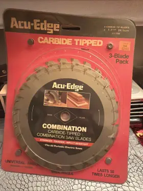 11-701 Acu-edge Carbine Tipped Saw Blade 3 Pack 7- 7 1/4 Inch 24 Tooth