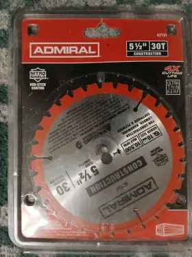 62731 Admiral 5 1/2 Inch 30t Construction Circular Saw Blade #62731 C3 Carbide 5.5 New