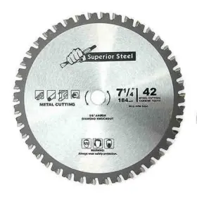 Agt 789611012458 7 1/4 Inch Carbide Tip For Ferrous Metal Steel Cutting Circular Saw Blade