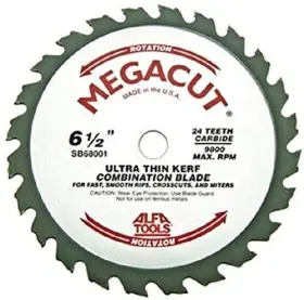 Sb68001 Alfa Tools 6-1/2x24t Ultra Thin Kerf Combined Carbide Tipped Saw Blade