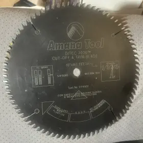 Dt10801 Amana New Amanda Tool Is 10 Inch X80 Teeth Cut-off Trim Blade Smooth Cut No Box