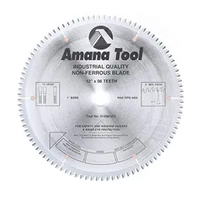 512961 Amana Tool 738685512968 - Carbide Tipped Aluminum And Non-ferrous Metals 12 Dia X 96t Tc