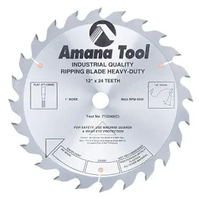 712240 Amana Tool 738685712245 Carbide Tipped Heavy-duty Ripping 12 Inch Dia X 24tft 18 Deg 1
