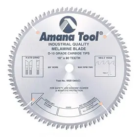 Msb1080 Amana Tool 738685810804 Carbide Tipped Double-face Melamine 10 Inch Dia X 80t H-atb -2 Deg