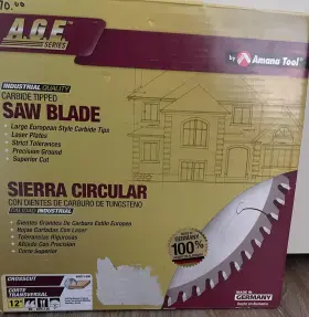 Md12-600 Amana Tool 12 Inch 60 Tooth Carbide Tip Industrial Circular Saw Blade