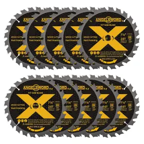 Angelsword 313049411431 7-1/4 Inch Circular Saw Blade For Framing Fast Wood Cutting 24t 10