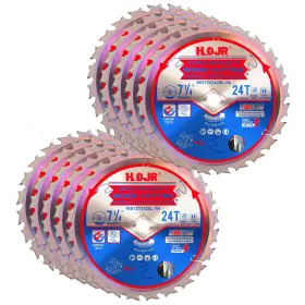 2pcs-wb65t2420l-ta Anhui Great Vacuum Brazed Tools Co. Ltd 2-pack 6-1/2 Inch 24-tooth Arbor 5/8 Woodworking Circular Saw Blade Framing/general