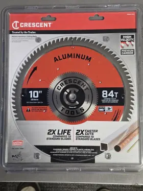 Csbam-1084 Apex Crescent 10 Inch X 84-tooth Medium Aluminum Circular Saw Blade