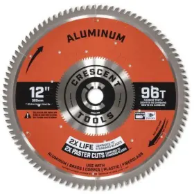 Csbam-1296 Apex Crescent 12 Inch X 96-tooth Medium Aluminum Circular Saw Blade