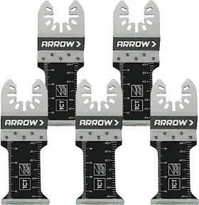Osc302-5 Arrow 079055302506 Titanium Coated Carbide Enhanced Oscillating Multitool Saw Blades Fo
