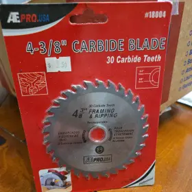 18004 Ate A.t.e. 4-3/8 Inch 30th Saw Blade Carbide Tipped Wood Cutting Circular