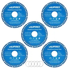Ax-1034c Auprex 5 Pack 4 Inch Indestructible Disc For 7/8 Angle Grinders Ultra-thin Diamond Ci