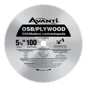 Avanti 313052314330 Saw Blades 5-1/2 Inch X 100 Tooth Osb Plywood Circular Steel Replacement