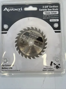 A0324x Avanti 3-3/8 Inch X 24-tooth Finish Circular Saw Blade 15mm Arbor