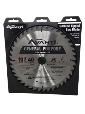 A1040x Avanti 10 Inch Pro Plug 40teeth General Purpose Carbide Tipped Saw Blade New