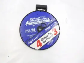 P0724r4 Avanti 4 Pack Pro Framing Circular Saw Blades 7-1/4 Inch X 24 Teeth Carbide