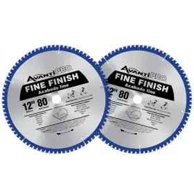 Avanti Pro 313046061066 12 Inch X 80-tooth Fine Finish Circular Saw Blade 2-pack
