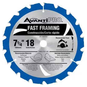 Avanti Pro 445000064073 7-1/4 Inch X 18-teeth Fast Framing Saw Blade