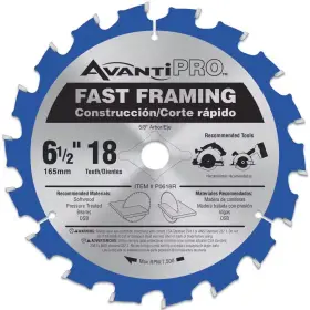 Avanti Pro 445039069032 6-1/2 Inch X 18-tooth Fast Framing Circular Saw Blade