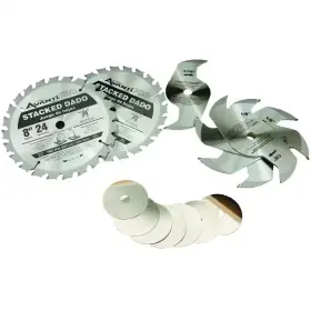 Avanti Pro 445049671607 Stacked Dado Saw Blade Set 8 Inch X 24-teeth Circular Table Saws Woodworking Shop