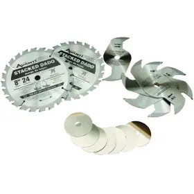 Avanti Pro 744110358926 Stacked Dado Saw Blade Set 8 Inch X 24-teeth Circular Table Saws Woodworking Shop