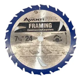 P0724r Avanti Pro Carbide Saw Blade Framing Construction 7-1/4 In X 24 Tooth