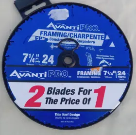 P0742r2 Avanti Pro 2-pack 7 1/4 Framing Blades 24t Circular Saw Skil Craftsman Milwaukee