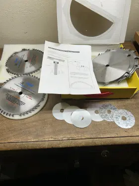 1976a-b Bauer Harbor Freight 8 Inch Stacked Dado Blade Set With Carbide Tipped Blades And Chippers
