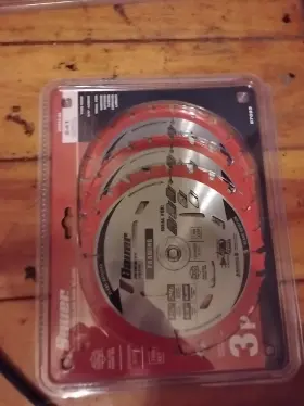 57093 Bauer 3 Pack Of Framing 7-1/4 Inch Saw Blade -non Stick Coated Rim- Item #57093