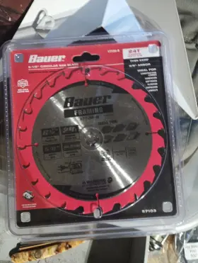 57950 Bauer 7 Inch Framing Circular Saw Blade 18t Carbide Teeth Nonstick Coating For Wood