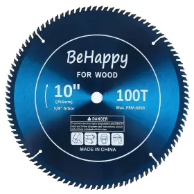 Behappy 796391058811 10 Inch Circular Saw Blade Carbide Tipped 100t Atb