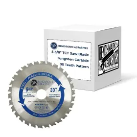 Benchmark Abrasives 752830532441 5-3/8 Inch Tct Saw Blades Tungsten Carbide Tipped Circular Metal Cutting Bla