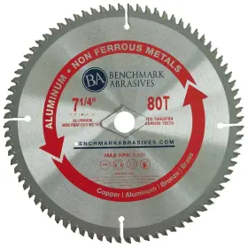 Benchmark Abrasives 752830534940 Tct 7-1/4 Inch Circular Saw Blade Tungsten Carbide Tipped Non Ferrous Metal