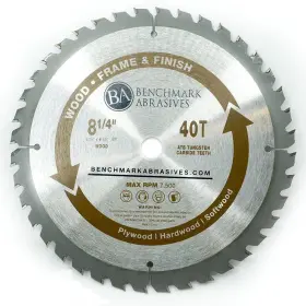 Benchmark Abrasives 752830580046 Tct 8 1/4 Inch Circular Saw Blade Tungsten Carbide Tippe
