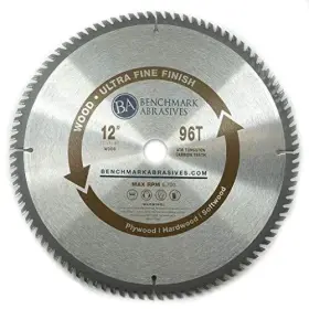 Benchmark Abrasives 787790392903 12 Inch Tct Saw Blade Tungsten Carbide Tipped Circular With 1 Arbor Fo