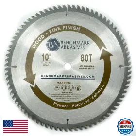 Benchmark Abrasives B084hn4ynt 10 Tct Saw Blade Tungsten Carbide Tipped Circular
