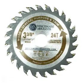Bm-cw038024t01 Benchmark Abrasives Tct Circular Saw Blade 3 3/8 Inch Tungsten Carbide Tipped Cutting