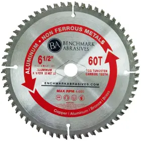 Bm-tca0612060t Benchmark Abrasives Tct 6 1/2 Inch Circular Saw Blade Tungsten Bronze