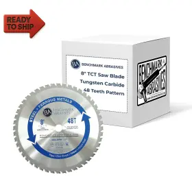 Bm-tcm0800048t Benchmark Abrasives Tct 8 Inch Circular Saw Blade Tungsten Carbide Tipped Metal Cutting Blades