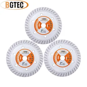 Csm210310 Bgtec Diamond Turbo Cutting Disc 3 Inch Saw Blade For Granite Concrete Masonry 1/3pcs