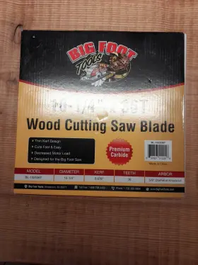 Bl102536t Bigfoot Big Foot Tools 36t Carbide Wood Cutting Saw Blade 10-1/4 Inch