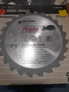 Black & Decker 028874737372 And Piranha Blades Circular Saw Blade 7-1/4 Inch Diameter - New