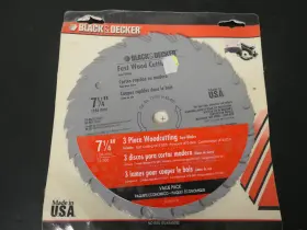 342884-00 Black & Decker And 3pk 7-1/4 Wood Cutting Blades New