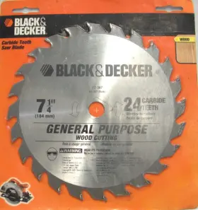 618626-00 Black Decker Vintage And 73-367 7-1/4 Inch X 24 Tooth Carbide Circular Saw Blade New