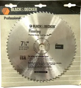 73-167 Black & Decker 63-167 Black&decker 7 1/4 Inch Flooring Precision Ground Steel Saw Blade Wood Carded