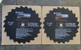 63-705 Black Decker And Piranha 7-1/4 Inch Circular Saw Blade Lot Of 2 - 24 Carbide Teeth New