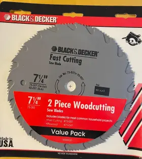 73-007 Black & Decker And Fast Cutting Saw Blades For Wood. Two Pack Multi-purpose