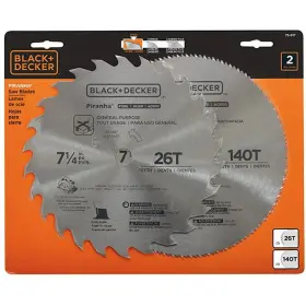 73-017 Black Decker And Piranha Saw Blades Set 7-1/4 Inch 26t 140t